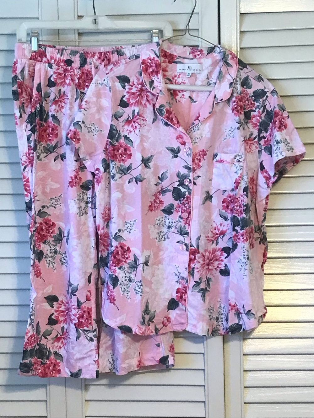 Karen Neuburger Pink Floral Short-Sleeve Pajama Set